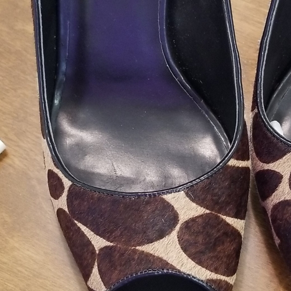 Nine West Giraffe Peep Toe Heels 8M - Picture 13 of 15